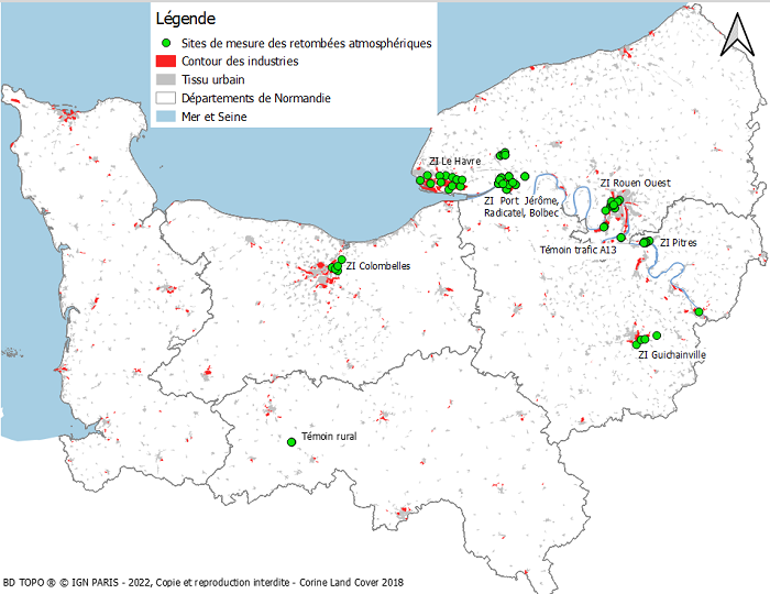 Sites surveillés_Carte