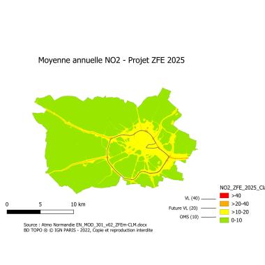 ZFE-m de Caen-la-Mer : évaluation de l'impact de la restriction de la circulation routière sur la qualité de l'air (copyright : Atmo Normandie)